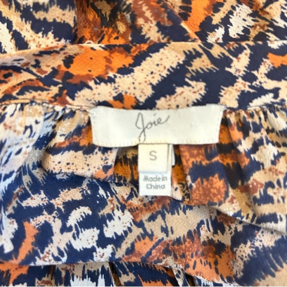 Joie Mirabella Silk Abstract Animal
Print Blouse - Picture 7 of 10
